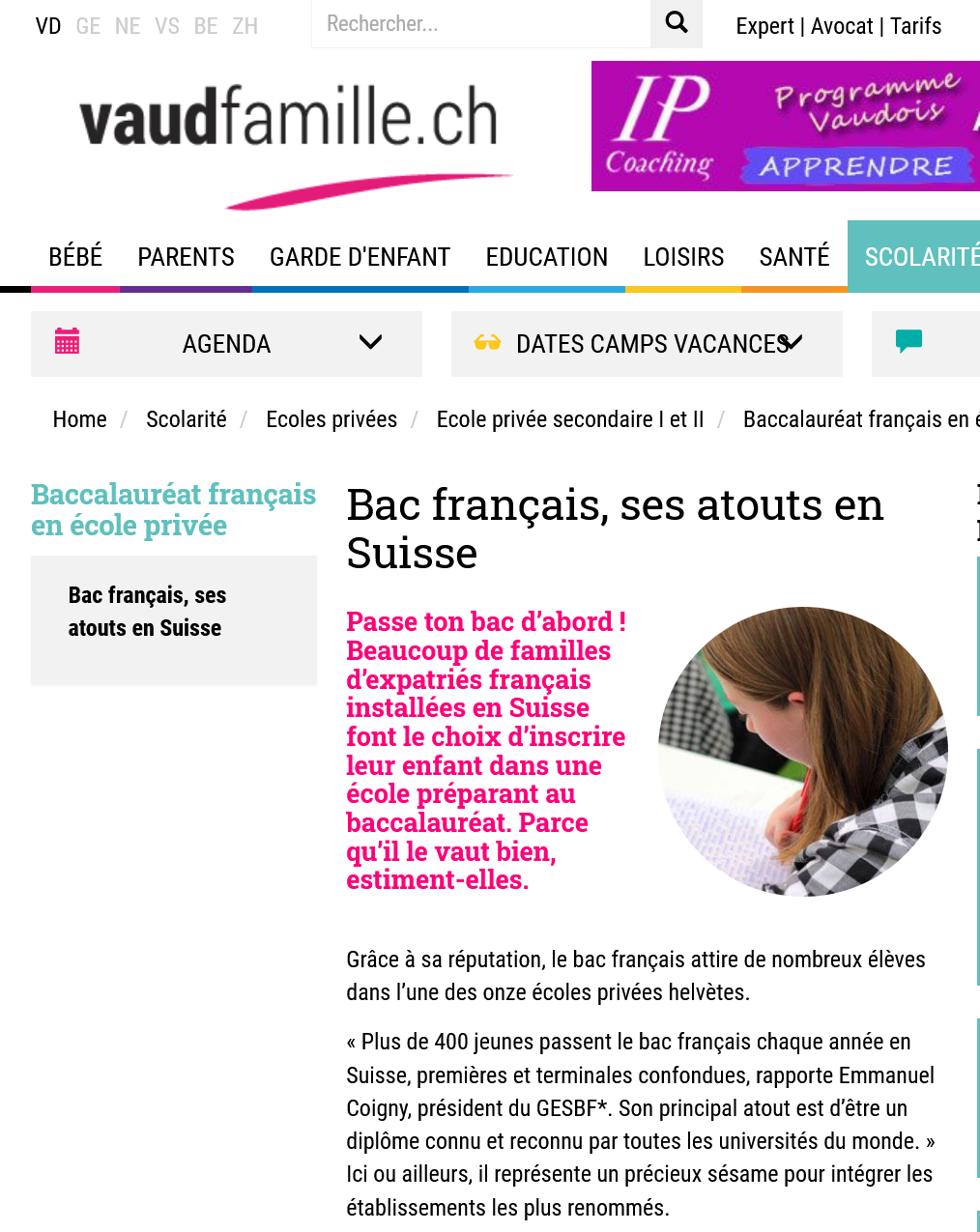 Bac atouts en Suisse